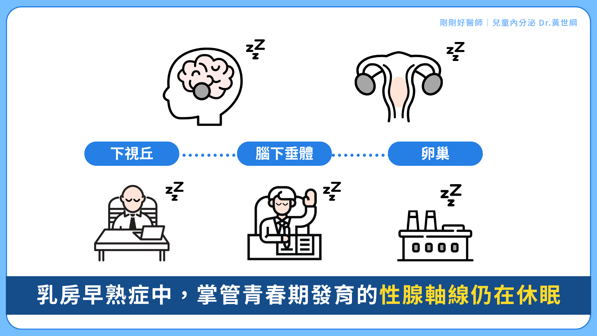 乳房早熟症中,性腺軸線仍未啟動